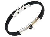 Horoscope Zodiac Signs Sagittarius Bracelet. Stainless Steel Sagittarius on Super Black Silicon Band Jelly Bracelet / Lucky Fortune Zodiac Sign Sagittarius November 22 to December 21 Birthday