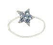 Toe Ring - T39 - Crystal Illusion - Small Star ~ Lt. Sapphire (Blue)