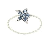 Toe Ring - T39 - Crystal Illusion - Small Star ~ Lt. Sapphire (Blue)