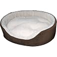 Microsuede Oval Dog Bed - 21 in. x 26 in. - Large - Coffee Bean Cheap