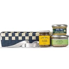 Geschenkkorb aus Frankreich zum Vatertag: 2 Enten-Delikatessen und Zwiebel-Confit, eine k�stliche Geschenkkombination rund um das Thema franz�sische Spezialit�ten f�r Sonntagsfr�hst�cke!