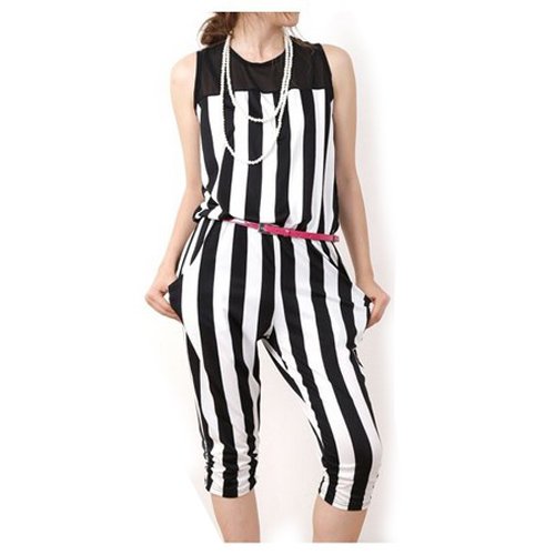 Double.H[ダブルアッシュ] コンビネゾン レディース ストライプ レディースファッション ワンピース