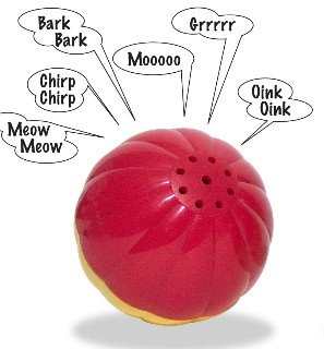 Pet Qwerks ABB1 Animal Babble Ball 3 1/8 in Large 