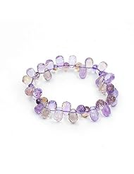 Limited Sales Promotion O-stone 3A Rare Ametrine Raindrop Facets Bracelet 7mm Grounding Stone Protection VERY RARE POWER STONE