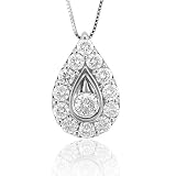 14k White Gold Tear Drop Diamond Pendant Necklace (GH, SI3 I1, 1.05 carat) 41LqyRCaezL. SL160 14k White Gold Tear Drop Diamond Pendant Necklace (GH, SI3 I1, 1.05 carat)