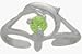 Sterling Silver Genuine Peridot Dolphin Toe Ring