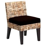 Pinzon Contempo Wicker Side Dining Chair with Cushion