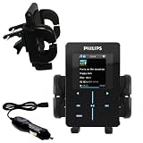 Philips GoGear SA9200/17 Car Vent Holder with Car Charger - Uses Gomadic TipExchange