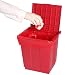 Bel-Art Scienceware 131970000 Polypropylene Biohazard Disposal Can with Lid, 9" Length x 12" Width x 11-1/2" Height, Red