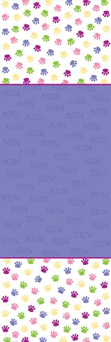 Creative Converting Purr-Ty Time Plastic Table Cover, Rectangle 54 X 108"