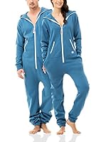 ZIPUPS Mono-Pijama Clean Cut (Azul Medio)