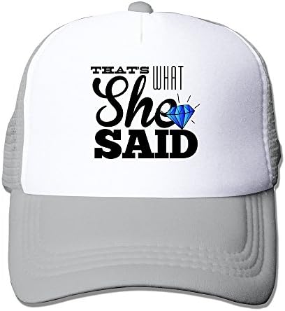 MZONE Unisex-Adult Mesh Cap Hat That's What She Said Diamond Football Caps Ash