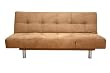 Baxton Studio Domani Brown-Microfiber Convertible Futon Sofa Bed