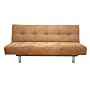 Baxton Studio Domani Brown-Microfiber Convertible Futon Sofa Bed