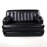 Smart Air Beds 5 x 1 EZ Super FULL Size Inflatable Sofa Bed w/AC Pump (Black) (54" WIDE)