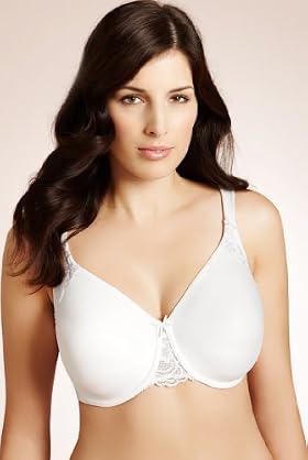 Smoothing Back Lace Trim Underwired Bra