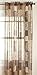 Stylemaster Renaissance Home Fashion Jasmine Tile Print Sheer Rod Pocket Panel, Mocha 56 by 63-Inch