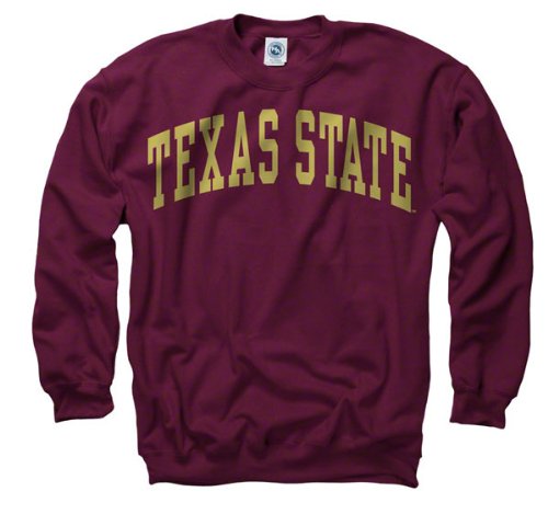 Texas State Bobcats Maroon Arch Crewneck Sweatshirt