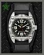 Rogue Warrior Red Cell Silver Velcro Band 200M GMT Watch