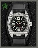 Rogue Warrior Red Cell Silver Velcro Band 200M GMT Watch