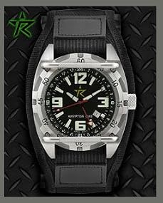 Rogue Warrior Red Cell Silver Velcro Band 200M GMT Watch