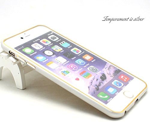 iphone 6S case Aluminum Protective Bumper Frame Maximize Corner Protection from Bumps, Drops and Scrapes Slim Side Protection and MLB case Color Case for iphone 6S (4.7')(Gold+Silver)
