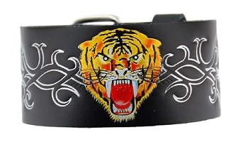Vintage Ink Mens Tatto Isspired Wide Leather Wrist Cuff