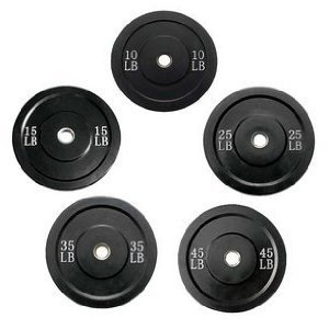Olympic Bumper Plates One Pair Black 25 Lb