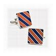 Orange Blue Repp Stripe Cufflinks