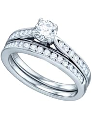 0.97CT-DIA 0.50CT-CRD BRIDAL SET