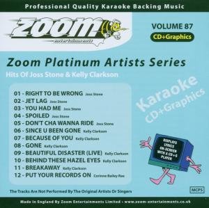 CD-Charts  Music : Zoom Karaoke CD+G - Platinum Artists 87: Joss Stone & Kelly Clarkson