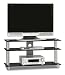 Just-Rack TV 1053 Aluminium-Schwarzglas Universalmöbel für Flachbildschirme, TV - und Audio Geräte