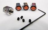 Red Nissan Anti-Theft Tire Valve Caps set of 4