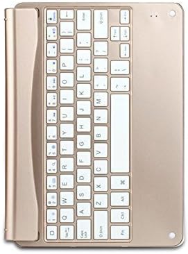 Ipad Air 2 Bluetooth Keyboard Case,Piple® Folio Case Hinged Wireless Keyboard ,Ultra-Slim Keyboard and Multi-Angle Stand for Apple iPad Air 2 (gold)