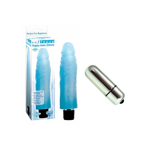 Pipedream Products Sof Teaze Vibrating Dong Blue Adult Sex Toy Kit