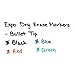 EXPO Low-Odor Dry Erase Markers, Bullet Tip Green, 12-Count