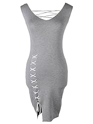 Modest Slit Sleeveless Corset   Waistline  Dress