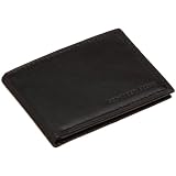Men's Slim Passcase Billfold Leather Wallet (110611-5 Black)