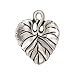Fine Silver Plated Lead-Free Pewter Violet Leaf Charm 18MM (1)
