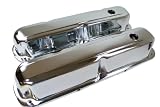Racer Performance 1967-89 Mopar Small Block 318-340-360 Short Steel Valve Covers - Chrome