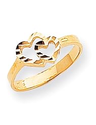 14k Gold Childrens Heart Ring