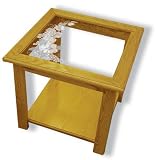 Oak Glass Top End 20 high
