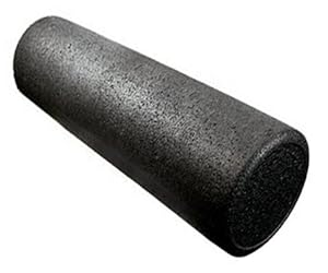 LuxFit Premium High Density Foam Roller 6 x 18 Round - Extra Firm With 1 Year Warranty black