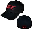 UFC Ultimate Fighting Championship Black Flex-Twill Hat with Red Logo