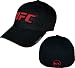 UFC Ultimate Fighting Championship Black Flex-Twill Hat with Red Logo