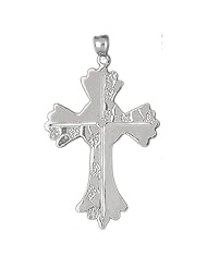 Clevereves 14K White Gold Pendant Cross 13.1 - Gram(s)