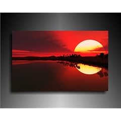 Kunstdruck Sonnenuntergang Natur Landschaft Bild 100x70cm k. Poster / Weitere Bilder - Wandbilder - Kunstdrucke - Foto auf Leinwand finden Sie bei Leinwandbilder org - Alle Bilder fertig gerahmt mit Keilrahmen