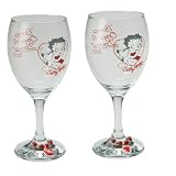 Vandor Betty Boop Wine Glasses, Set of 2