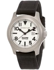 Momentum Womens 1M-SP01W6B Atlas White Dial Black Cordura Watch