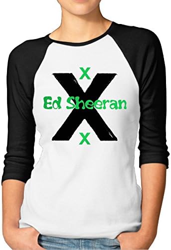 DDTD Ed Sheeran X Sign And Logo Women's Casual Raglan Tee Black XXL